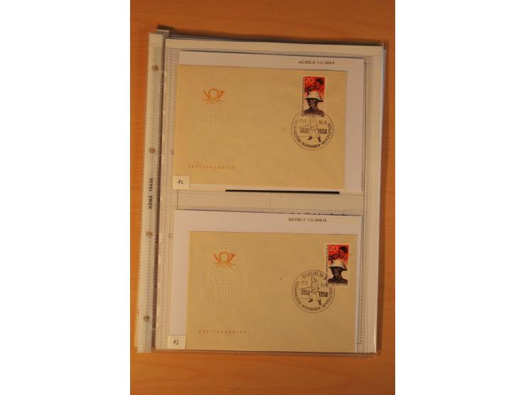 1949/90, postfrische und gestempelte stark spezialisierte Sammlung mit zahlreichen Abarten, Typen, Plattenfehlern und Zusamme