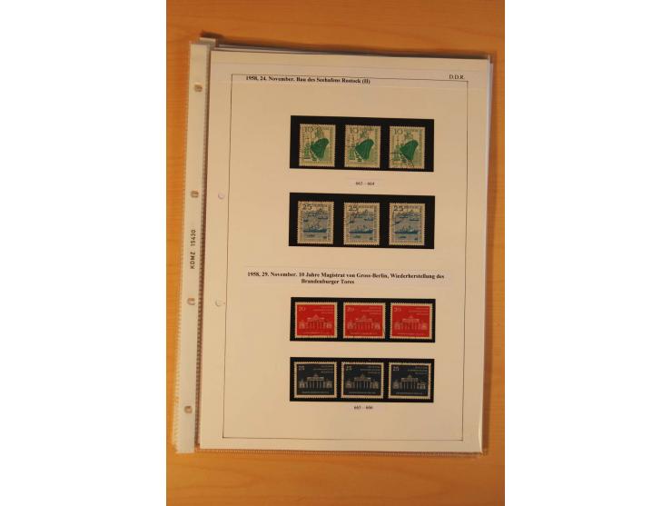 1949/90, postfrische und gestempelte stark spezialisierte Sammlung mit zahlreichen Abarten, Typen, Plattenfehlern und Zusamme