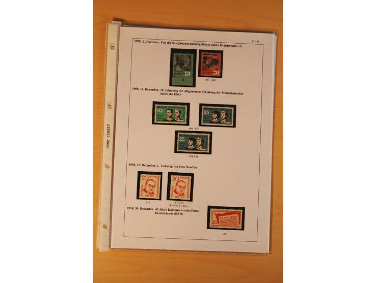 1949/90, postfrische und gestempelte stark spezialisierte Sammlung mit zahlreichen Abarten, Typen, Plattenfehlern und Zusamme