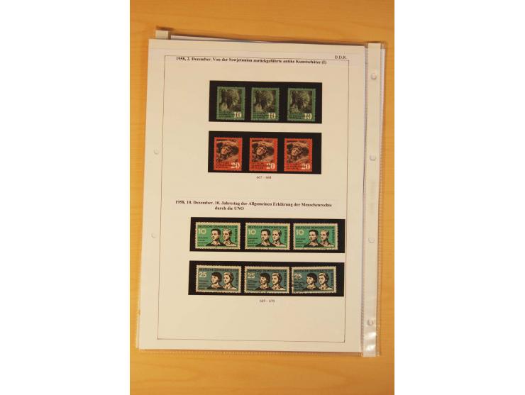 1949/90, postfrische und gestempelte stark spezialisierte Sammlung mit zahlreichen Abarten, Typen, Plattenfehlern und Zusamme