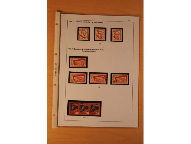 1949/90, postfrische und gestempelte stark spezialisierte Sammlung mit zahlreichen Abarten, Typen, Plattenfehlern und Zusamme