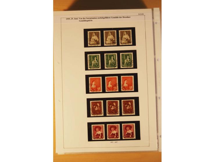 1949/90, postfrische und gestempelte stark spezialisierte Sammlung mit zahlreichen Abarten, Typen, Plattenfehlern und Zusamme