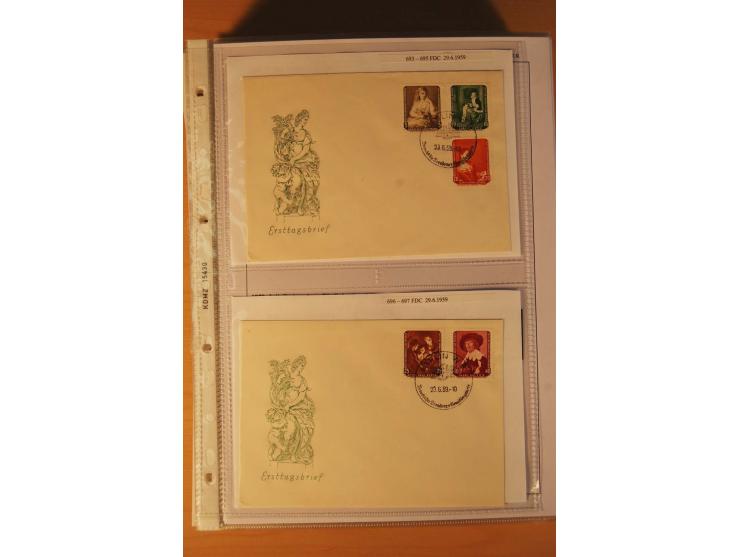 1949/90, postfrische und gestempelte stark spezialisierte Sammlung mit zahlreichen Abarten, Typen, Plattenfehlern und Zusamme
