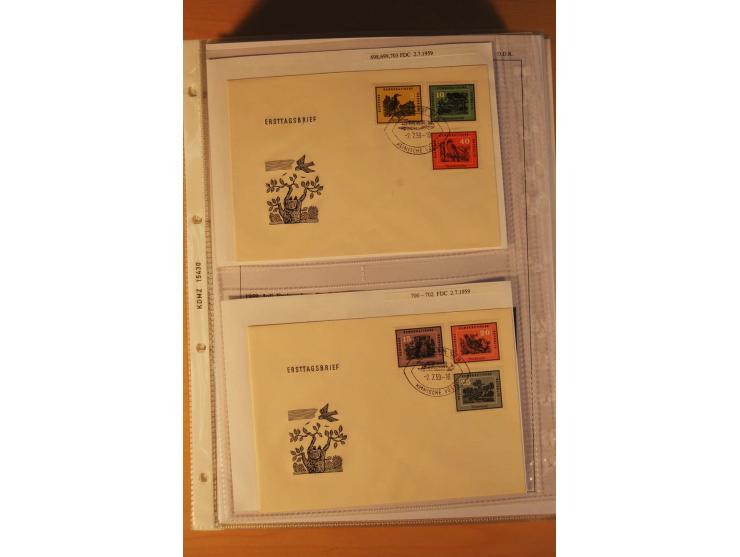 1949/90, postfrische und gestempelte stark spezialisierte Sammlung mit zahlreichen Abarten, Typen, Plattenfehlern und Zusamme