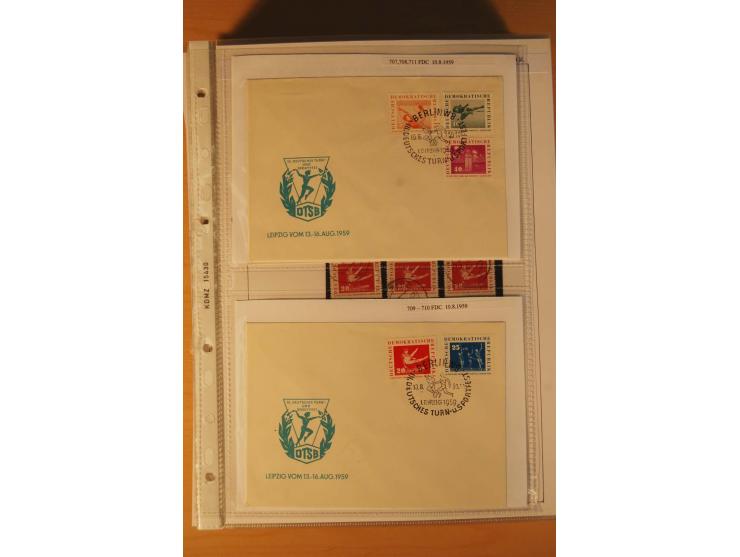 1949/90, postfrische und gestempelte stark spezialisierte Sammlung mit zahlreichen Abarten, Typen, Plattenfehlern und Zusamme