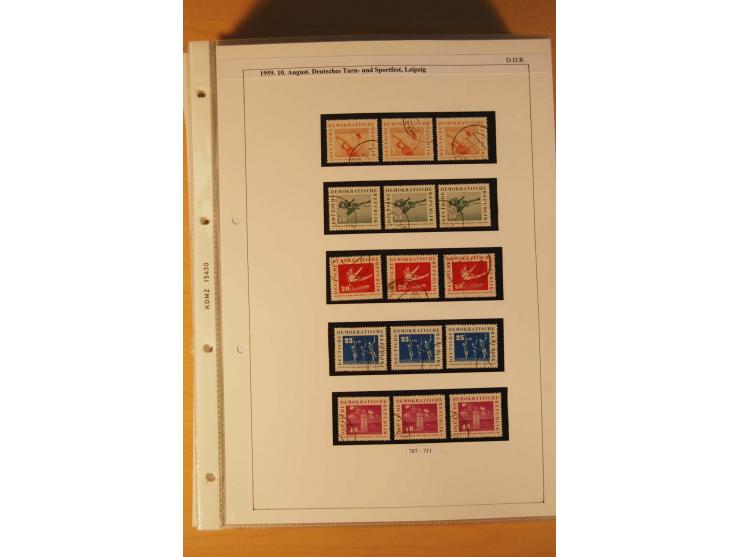 1949/90, postfrische und gestempelte stark spezialisierte Sammlung mit zahlreichen Abarten, Typen, Plattenfehlern und Zusamme