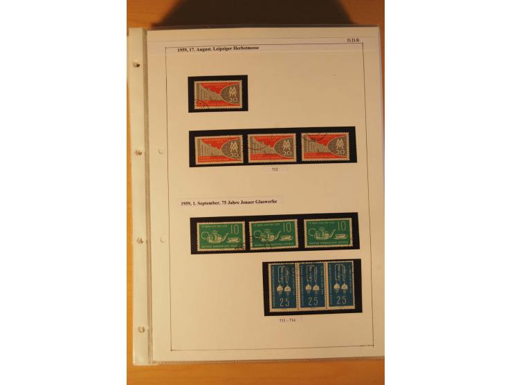 1949/90, postfrische und gestempelte stark spezialisierte Sammlung mit zahlreichen Abarten, Typen, Plattenfehlern und Zusamme