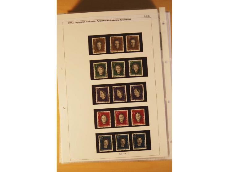 1949/90, postfrische und gestempelte stark spezialisierte Sammlung mit zahlreichen Abarten, Typen, Plattenfehlern und Zusamme