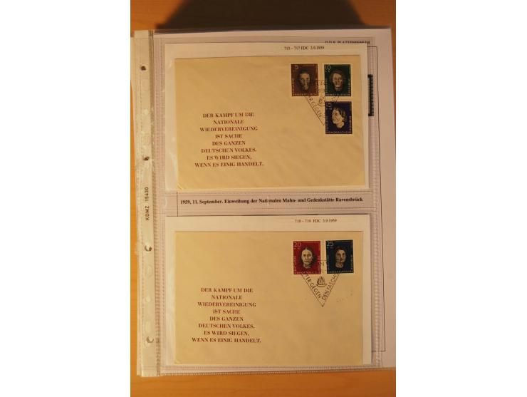 1949/90, postfrische und gestempelte stark spezialisierte Sammlung mit zahlreichen Abarten, Typen, Plattenfehlern und Zusamme