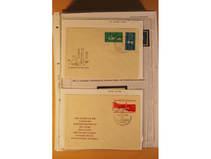 1949/90, postfrische und gestempelte stark spezialisierte Sammlung mit zahlreichen Abarten, Typen, Plattenfehlern und Zusamme