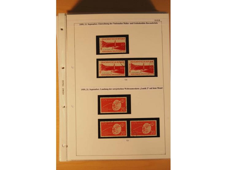 1949/90, postfrische und gestempelte stark spezialisierte Sammlung mit zahlreichen Abarten, Typen, Plattenfehlern und Zusamme