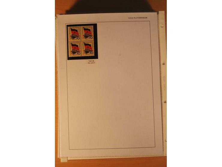 1949/90, postfrische und gestempelte stark spezialisierte Sammlung mit zahlreichen Abarten, Typen, Plattenfehlern und Zusamme