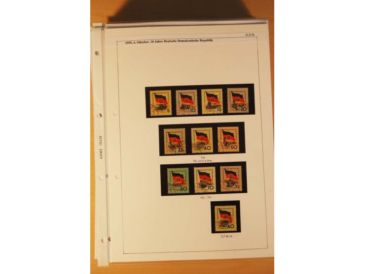 1949/90, postfrische und gestempelte stark spezialisierte Sammlung mit zahlreichen Abarten, Typen, Plattenfehlern und Zusamme