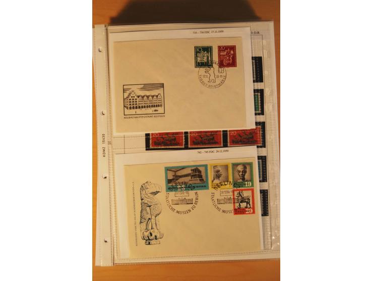 1949/90, postfrische und gestempelte stark spezialisierte Sammlung mit zahlreichen Abarten, Typen, Plattenfehlern und Zusamme