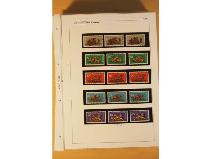 1949/90, postfrische und gestempelte stark spezialisierte Sammlung mit zahlreichen Abarten, Typen, Plattenfehlern und Zusamme