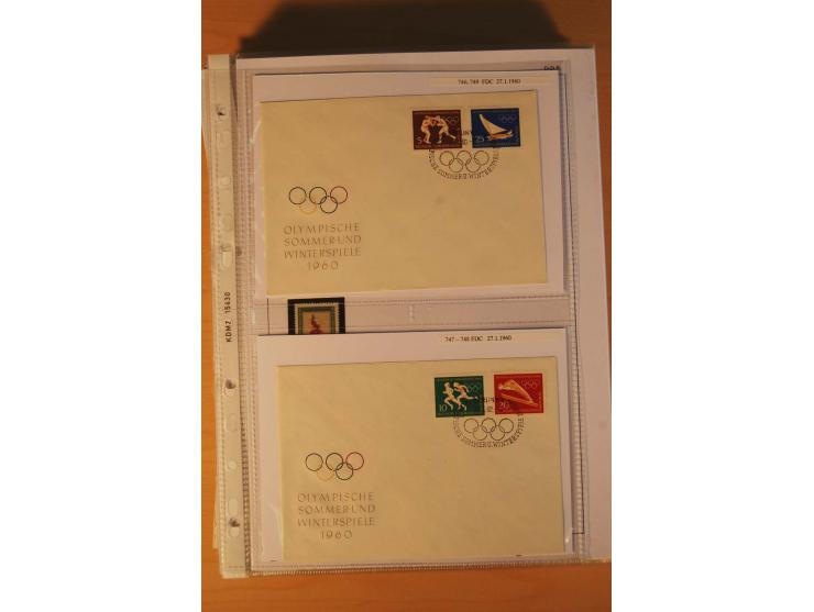 1949/90, postfrische und gestempelte stark spezialisierte Sammlung mit zahlreichen Abarten, Typen, Plattenfehlern und Zusamme