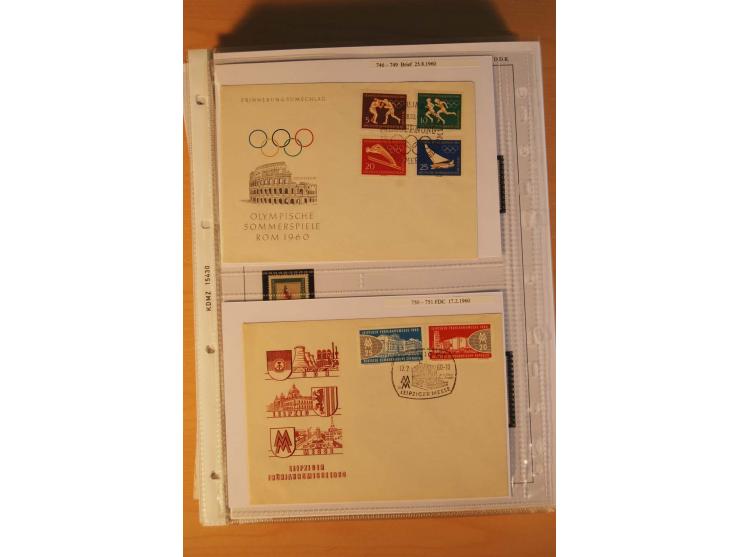 1949/90, postfrische und gestempelte stark spezialisierte Sammlung mit zahlreichen Abarten, Typen, Plattenfehlern und Zusamme