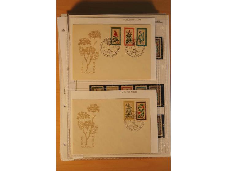 1949/90, postfrische und gestempelte stark spezialisierte Sammlung mit zahlreichen Abarten, Typen, Plattenfehlern und Zusamme