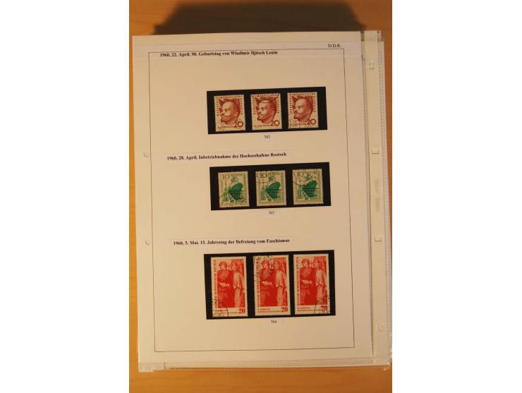 1949/90, postfrische und gestempelte stark spezialisierte Sammlung mit zahlreichen Abarten, Typen, Plattenfehlern und Zusamme