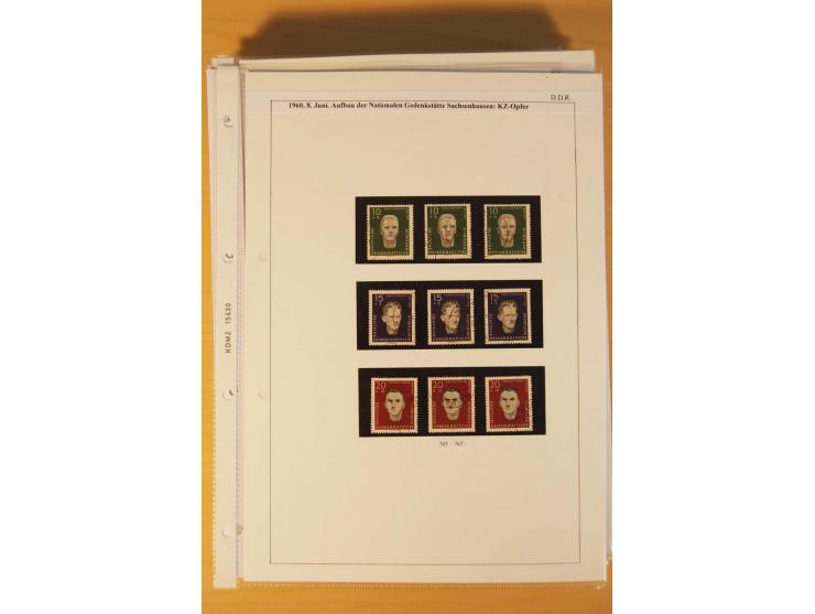 1949/90, postfrische und gestempelte stark spezialisierte Sammlung mit zahlreichen Abarten, Typen, Plattenfehlern und Zusamme