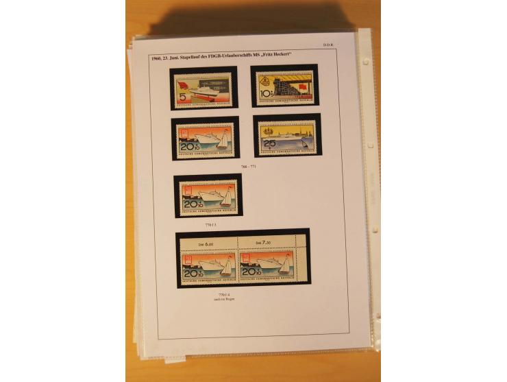 1949/90, postfrische und gestempelte stark spezialisierte Sammlung mit zahlreichen Abarten, Typen, Plattenfehlern und Zusamme