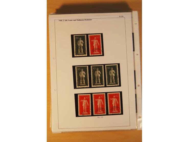 1949/90, postfrische und gestempelte stark spezialisierte Sammlung mit zahlreichen Abarten, Typen, Plattenfehlern und Zusamme