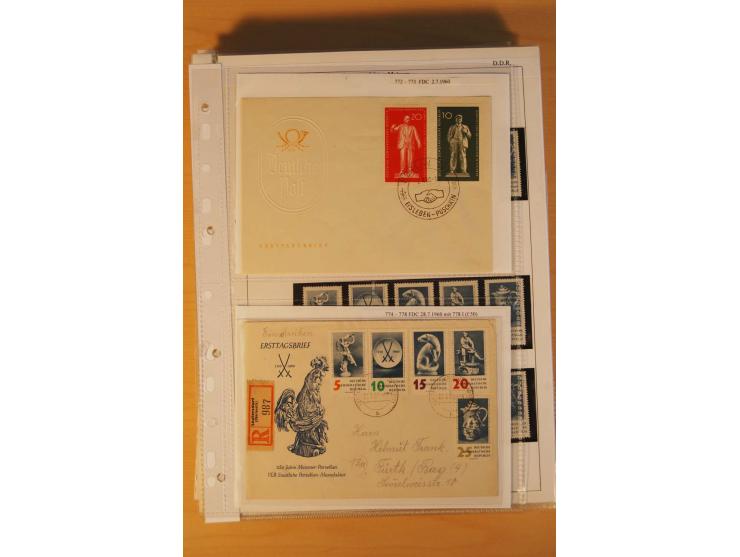 1949/90, postfrische und gestempelte stark spezialisierte Sammlung mit zahlreichen Abarten, Typen, Plattenfehlern und Zusamme