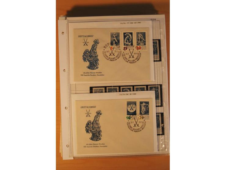 1949/90, postfrische und gestempelte stark spezialisierte Sammlung mit zahlreichen Abarten, Typen, Plattenfehlern und Zusamme