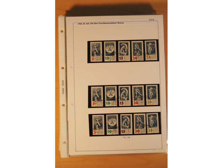 1949/90, postfrische und gestempelte stark spezialisierte Sammlung mit zahlreichen Abarten, Typen, Plattenfehlern und Zusamme