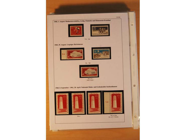 1949/90, postfrische und gestempelte stark spezialisierte Sammlung mit zahlreichen Abarten, Typen, Plattenfehlern und Zusamme