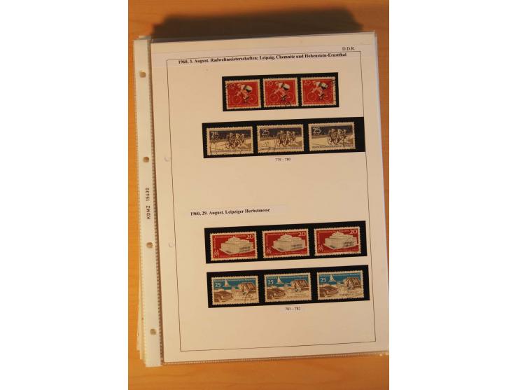 1949/90, postfrische und gestempelte stark spezialisierte Sammlung mit zahlreichen Abarten, Typen, Plattenfehlern und Zusamme