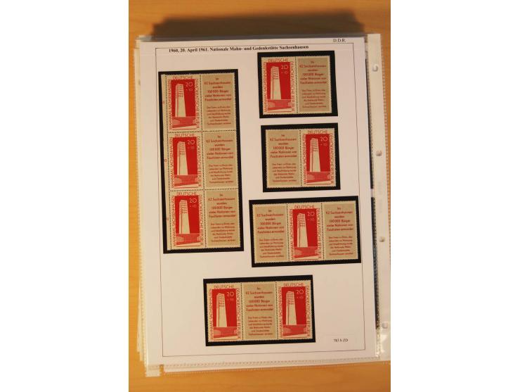 1949/90, postfrische und gestempelte stark spezialisierte Sammlung mit zahlreichen Abarten, Typen, Plattenfehlern und Zusamme