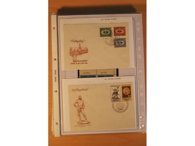1949/90, postfrische und gestempelte stark spezialisierte Sammlung mit zahlreichen Abarten, Typen, Plattenfehlern und Zusamme