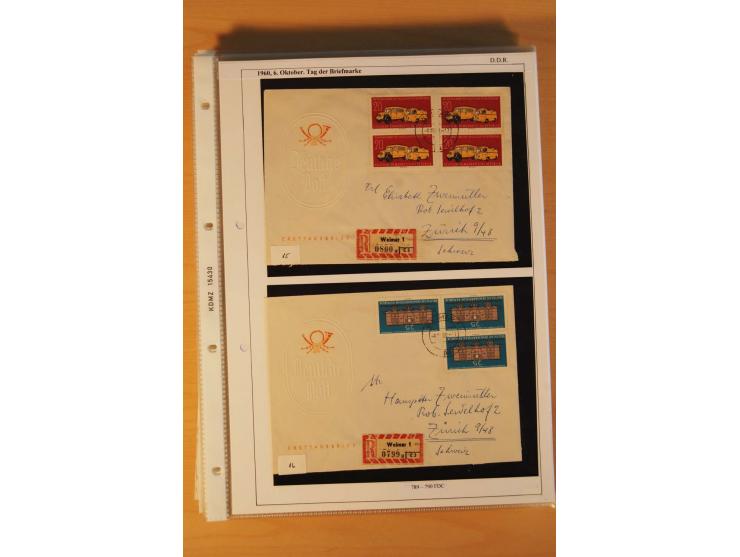 1949/90, postfrische und gestempelte stark spezialisierte Sammlung mit zahlreichen Abarten, Typen, Plattenfehlern und Zusamme