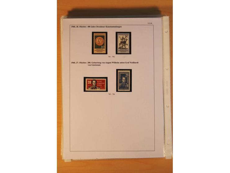 1949/90, postfrische und gestempelte stark spezialisierte Sammlung mit zahlreichen Abarten, Typen, Plattenfehlern und Zusamme