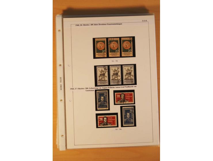 1949/90, postfrische und gestempelte stark spezialisierte Sammlung mit zahlreichen Abarten, Typen, Plattenfehlern und Zusamme