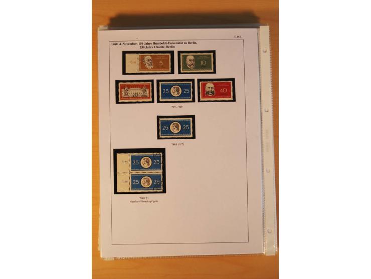1949/90, postfrische und gestempelte stark spezialisierte Sammlung mit zahlreichen Abarten, Typen, Plattenfehlern und Zusamme