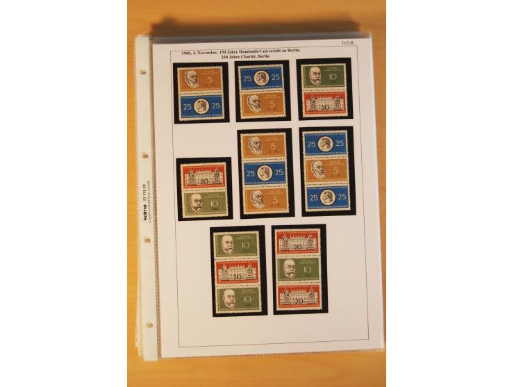 1949/90, postfrische und gestempelte stark spezialisierte Sammlung mit zahlreichen Abarten, Typen, Plattenfehlern und Zusamme