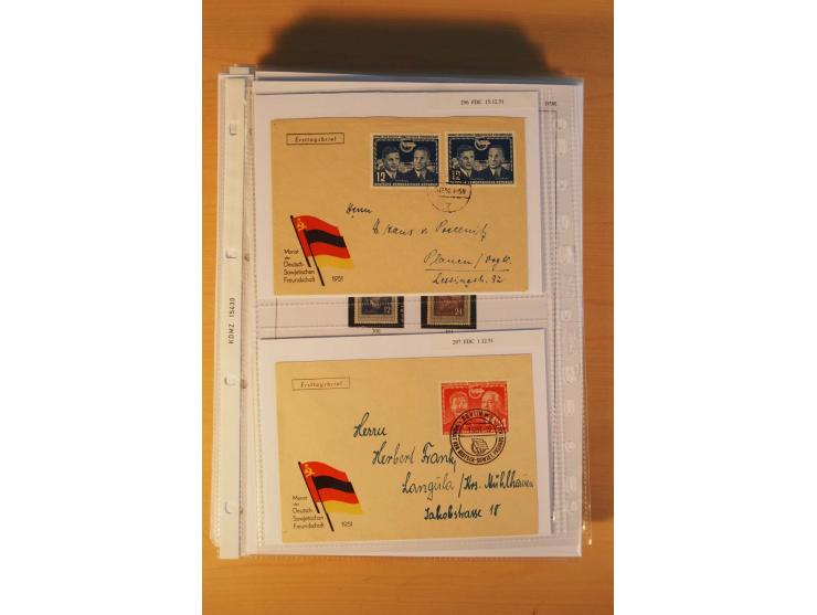 1949/90, postfrische und gestempelte stark spezialisierte Sammlung mit zahlreichen Abarten, Typen, Plattenfehlern und Zusamme