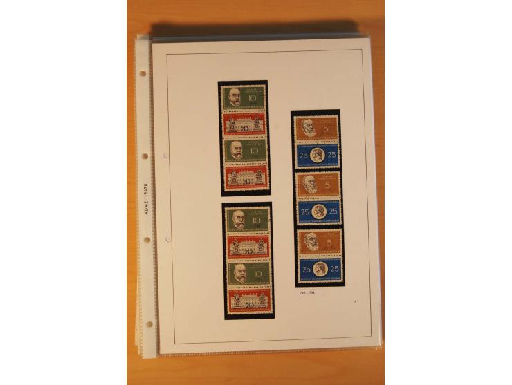 1949/90, postfrische und gestempelte stark spezialisierte Sammlung mit zahlreichen Abarten, Typen, Plattenfehlern und Zusamme