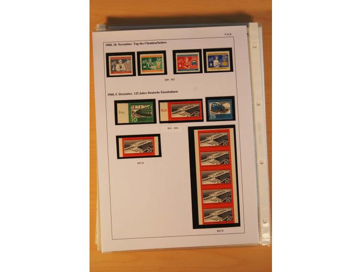 1949/90, postfrische und gestempelte stark spezialisierte Sammlung mit zahlreichen Abarten, Typen, Plattenfehlern und Zusamme