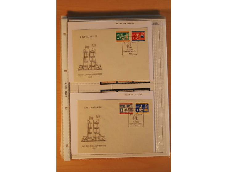 1949/90, postfrische und gestempelte stark spezialisierte Sammlung mit zahlreichen Abarten, Typen, Plattenfehlern und Zusamme