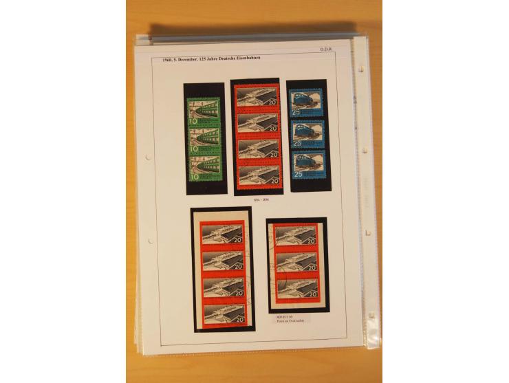 1949/90, postfrische und gestempelte stark spezialisierte Sammlung mit zahlreichen Abarten, Typen, Plattenfehlern und Zusamme