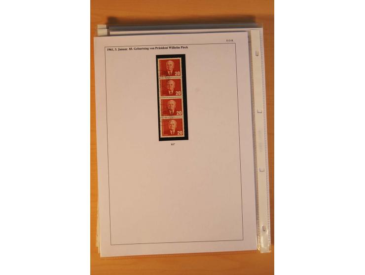 1949/90, postfrische und gestempelte stark spezialisierte Sammlung mit zahlreichen Abarten, Typen, Plattenfehlern und Zusamme