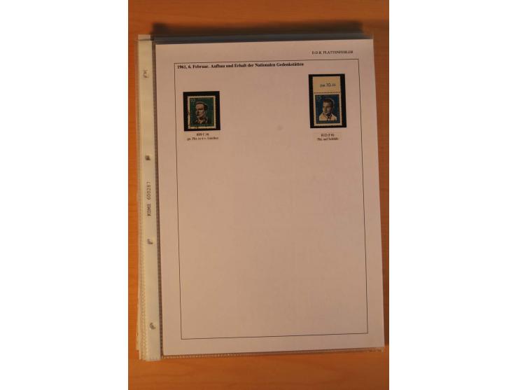1949/90, postfrische und gestempelte stark spezialisierte Sammlung mit zahlreichen Abarten, Typen, Plattenfehlern und Zusamme
