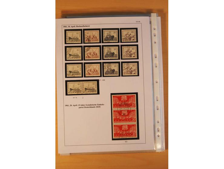 1949/90, postfrische und gestempelte stark spezialisierte Sammlung mit zahlreichen Abarten, Typen, Plattenfehlern und Zusamme