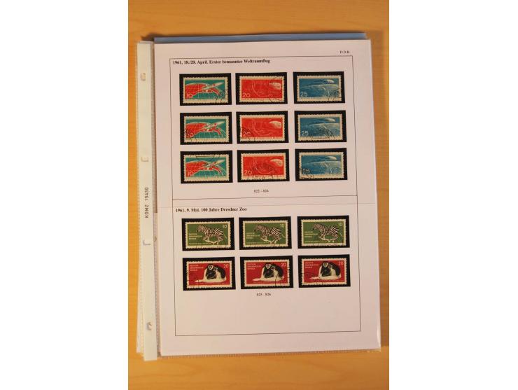 1949/90, postfrische und gestempelte stark spezialisierte Sammlung mit zahlreichen Abarten, Typen, Plattenfehlern und Zusamme