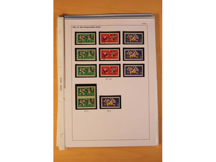 1949/90, postfrische und gestempelte stark spezialisierte Sammlung mit zahlreichen Abarten, Typen, Plattenfehlern und Zusamme