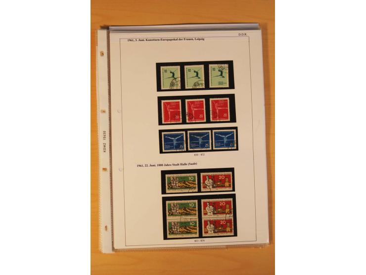 1949/90, postfrische und gestempelte stark spezialisierte Sammlung mit zahlreichen Abarten, Typen, Plattenfehlern und Zusamme