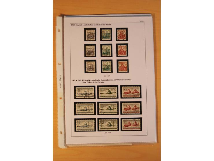 1949/90, postfrische und gestempelte stark spezialisierte Sammlung mit zahlreichen Abarten, Typen, Plattenfehlern und Zusamme